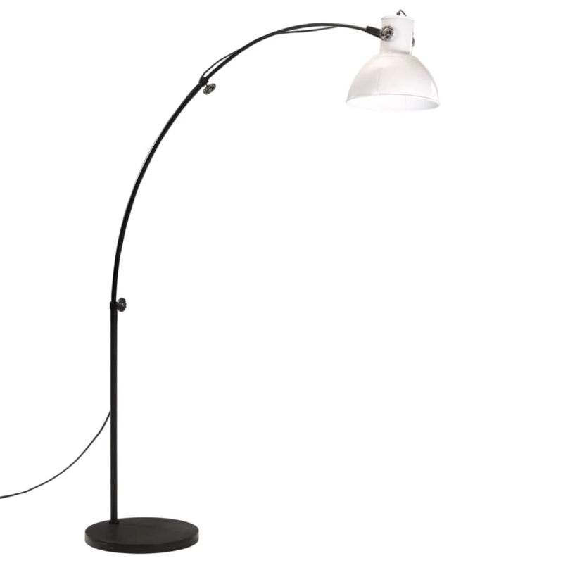 vidaXL grīdas lampa, 25 W, balta, 150 cm, E27