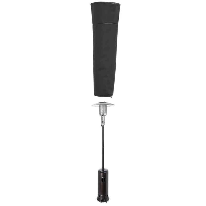 vidaXL sildītāja pārsegs, melns, 86x47x241 cm, 420D audums