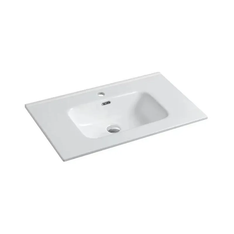 Vannas istabas izlietne Domoletti ACB7880, keramika, 80 cm x 46 cm x 18 cm, balta krās.