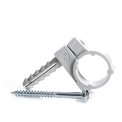 Turētājs cauruļu plastm. d18 m8 2gab