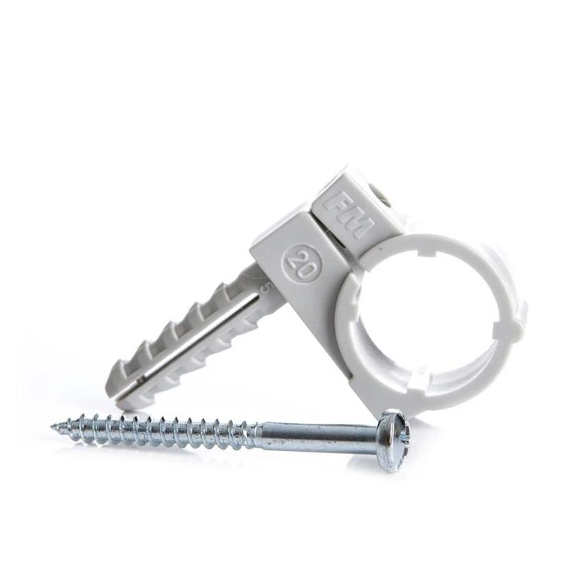 Turētājs cauruļu plastm. d18 m8 2gab