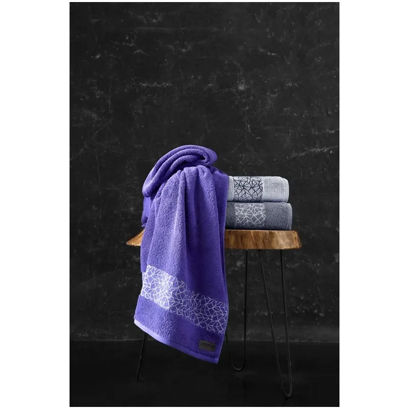 Vannas dvielis Domoletti Lela, pelēka krās., 90 cm x 50 cm