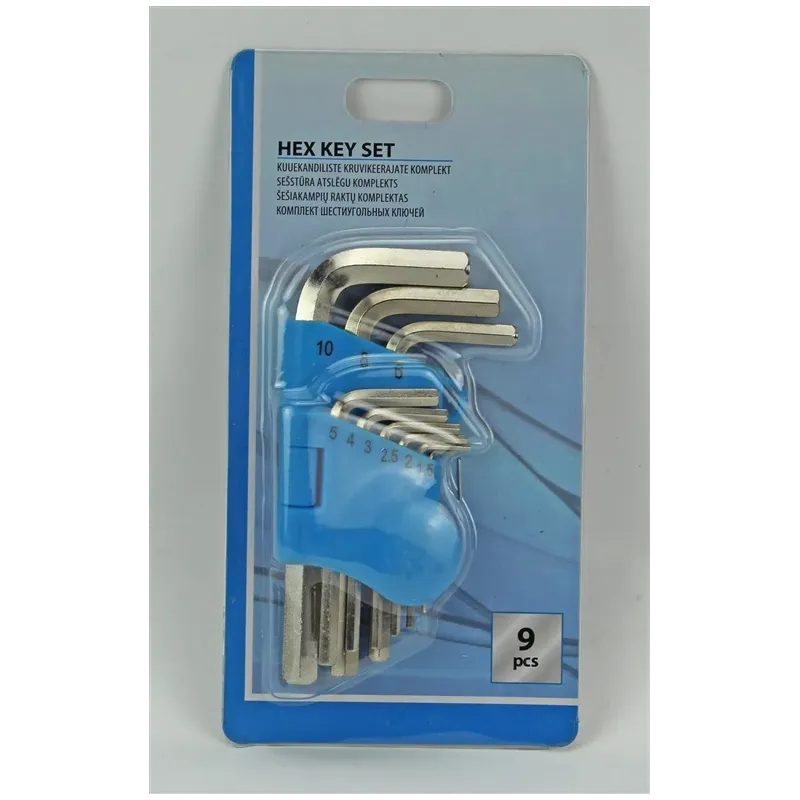 Hex Key Set YF-70002A, 9 pcs 1.5–10mm OKKO