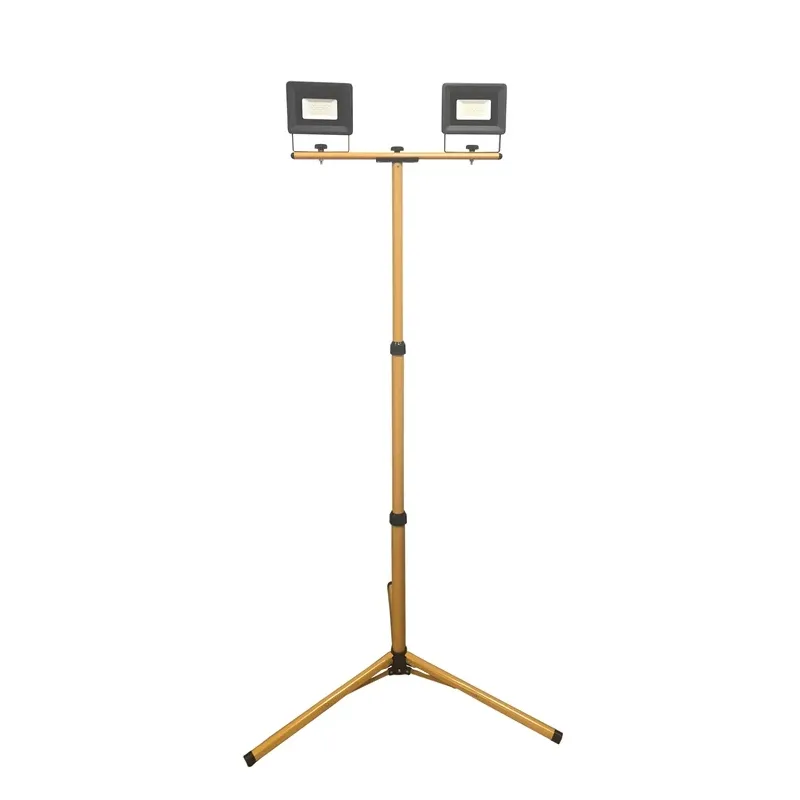 Celtniecības prožektors ar statīvu, brīvi stāvošs Okko E023EE E023, 40 W, 3200 lm, 4000 °K, IP65, dzeltena krās.