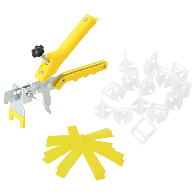 vidaXL flīžu izlīdzināšanas komplekts, 500 ķīļi, 2500 klipši, 2 mm