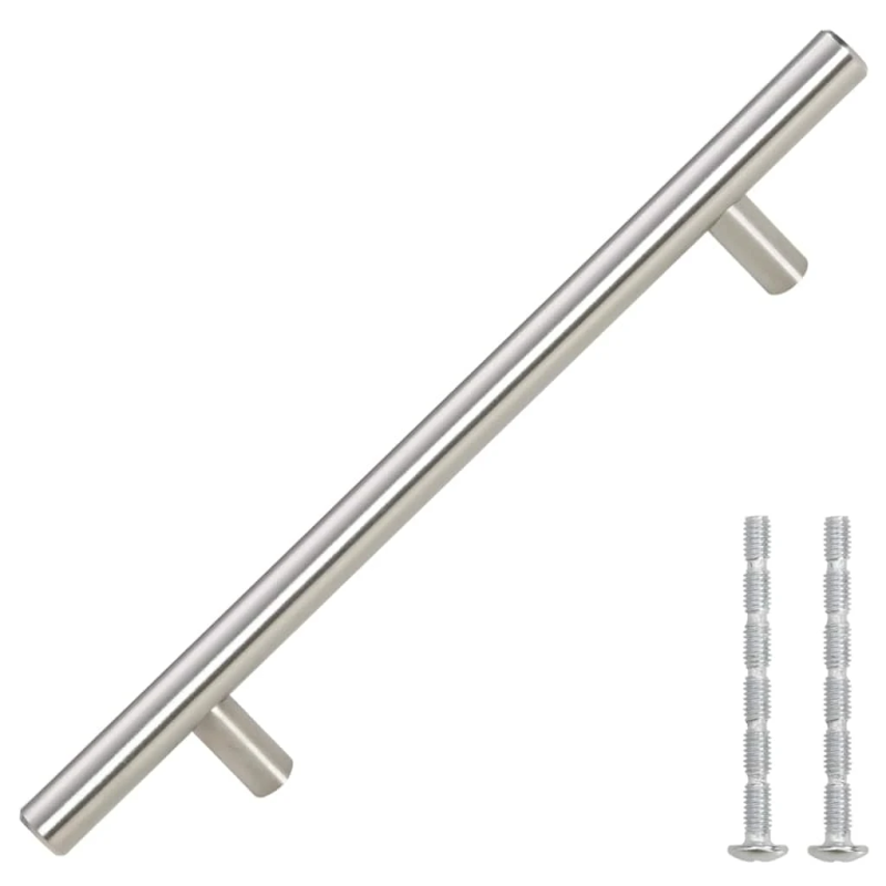 vidaXL skapja rokturi, 10 gab., sudraba, 160 mm, nerūsējošais tērauds