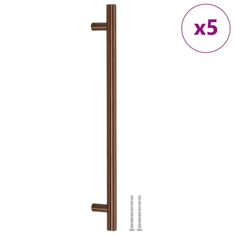 vidaXL skapja rokturi, 5 gab., bronzas, 224 mm, nerūsējošais tērauds
