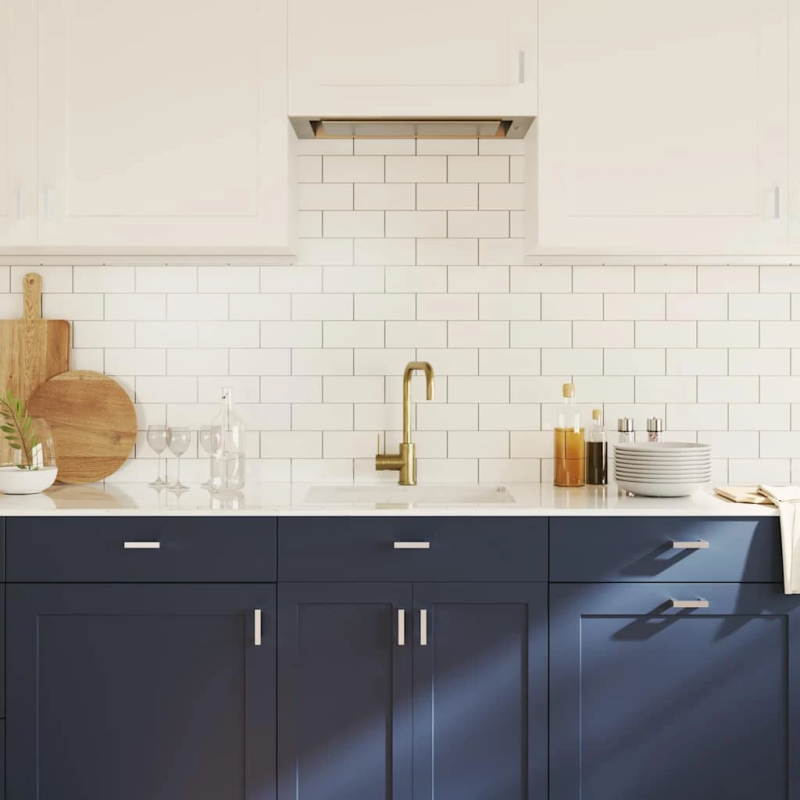 vidaXL skapja rokturi, 10 gab., sudraba, 64 mm, nerūsējošais tērauds