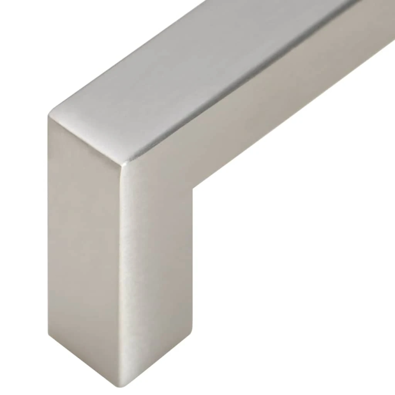 vidaXL skapja rokturi, 10 gab., sudraba, 160 mm, nerūsējošais tērauds