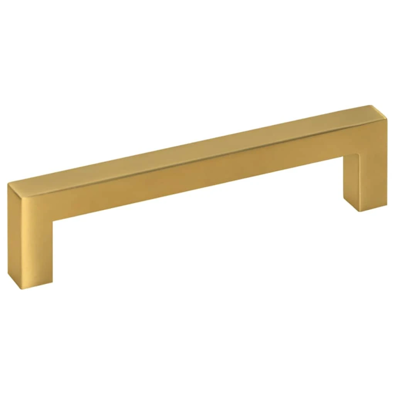 vidaXL skapja rokturi, 10 gab., zelta, 128 mm, nerūsējošais tērauds