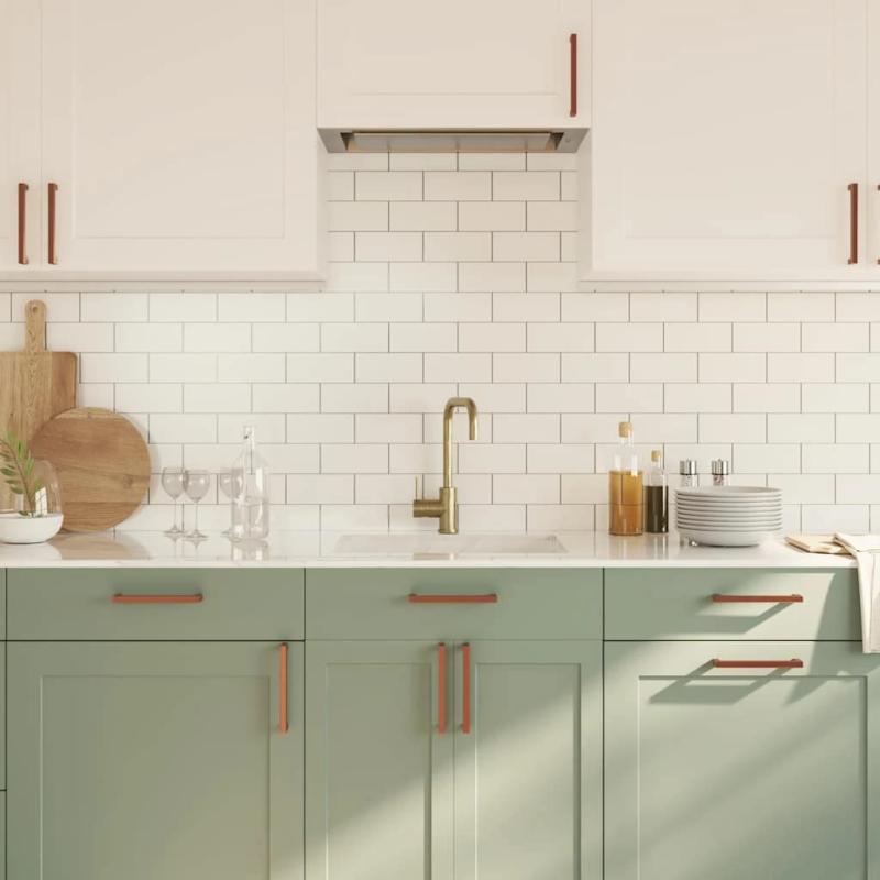 vidaXL skapja rokturi, 10 gab., bronzas, 160 mm, nerūsējošais tērauds