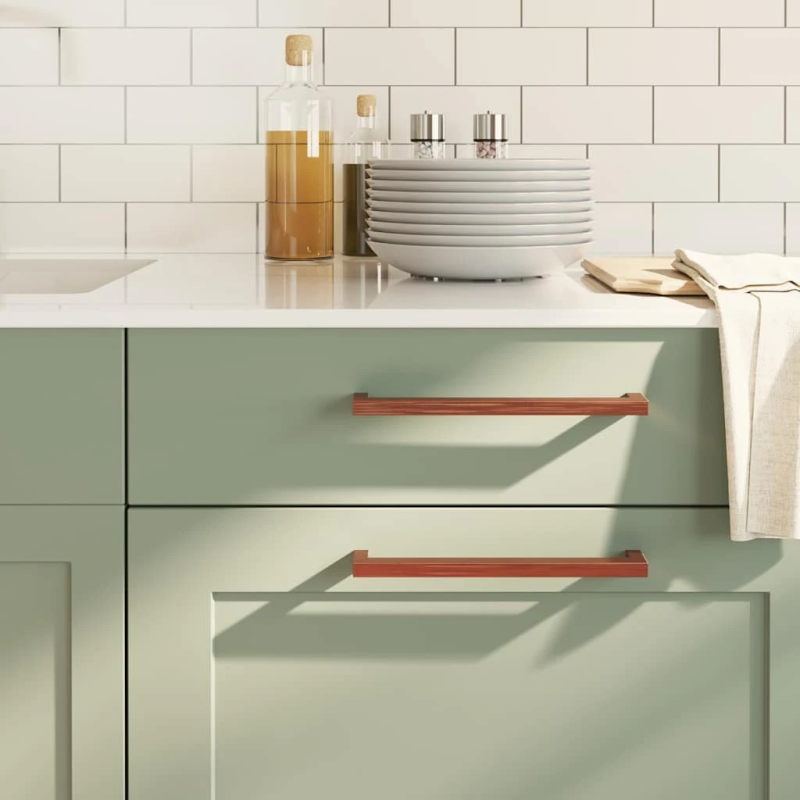 vidaXL skapja rokturi, 5 gab., bronzas, 224 mm, nerūsējošais tērauds