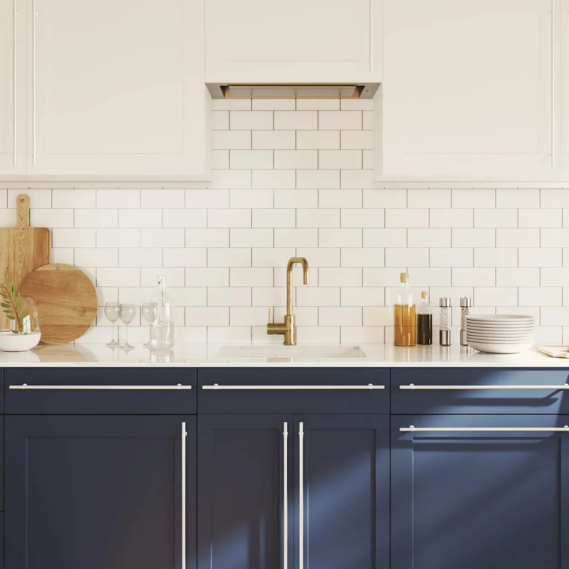 vidaXL skapja rokturi, 5 gab., sudraba, 480 mm, nerūsējošais tērauds