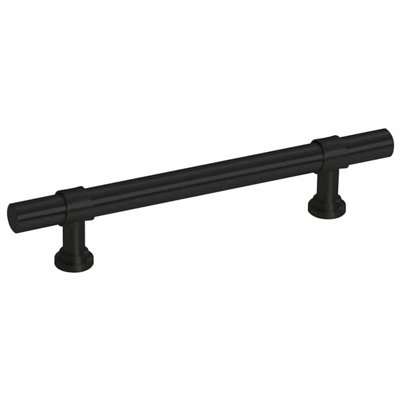 vidaXL skapja rokturi, 10 gab., melni, 96 mm, nerūsējošais tērauds