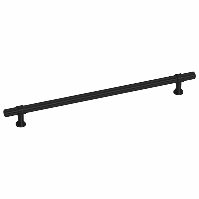 vidaXL skapja rokturi, 5 gab., melni, 224 mm, nerūsējošais tērauds