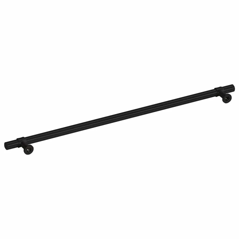 vidaXL skapja rokturi, 5 gab., melni, 320 mm, nerūsējošais tērauds