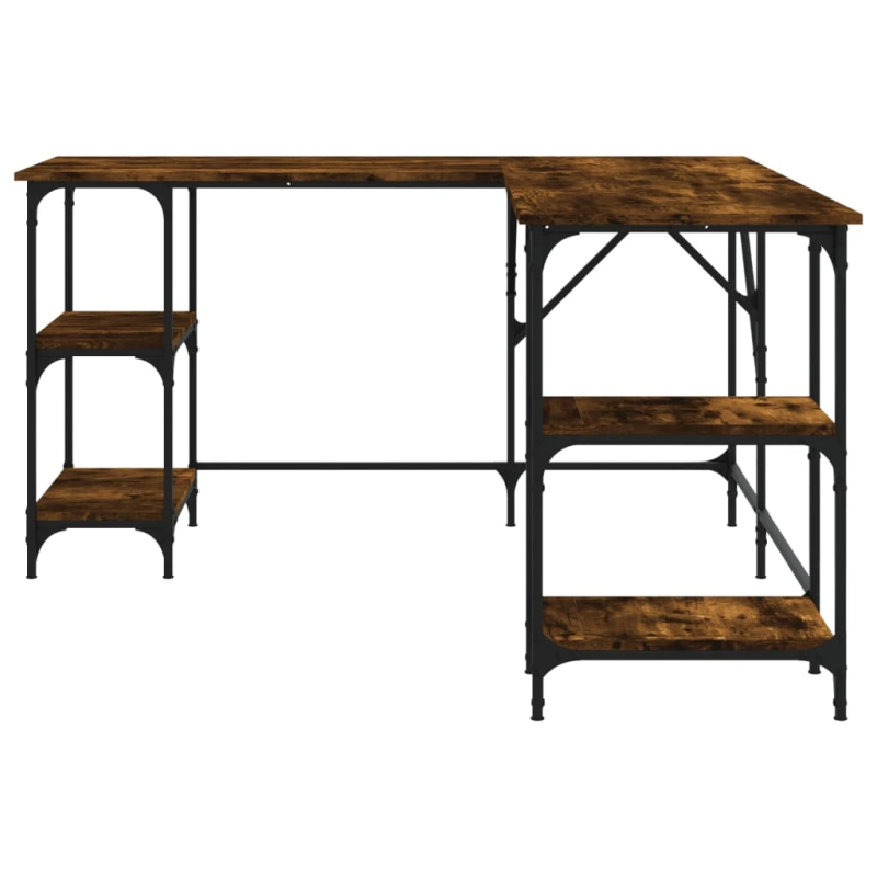 vidaXL rakstāmgalds, ozolkoka krāsa, 139x139x75 cm, inženierijas koks