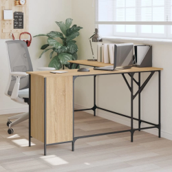 vidaXL rakstāmgalds, Sonomas ozolkoka, 141x141x75 cm