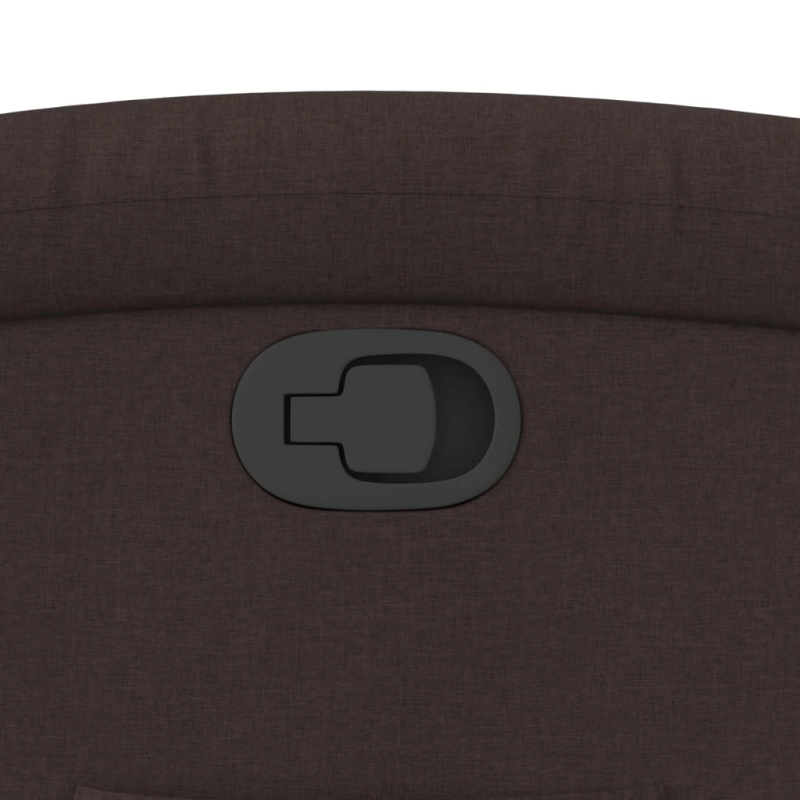 vidaXL atpūtas krēsls, atgāžams, tumši brūns audums