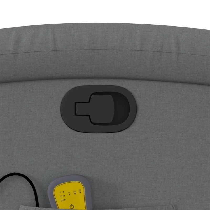 vidaXL masāžas krēsls, atgāžams, tumši pelēks audums