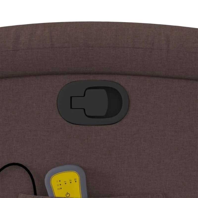 vidaXL masāžas krēsls, atgāžams, tumši brūns audums