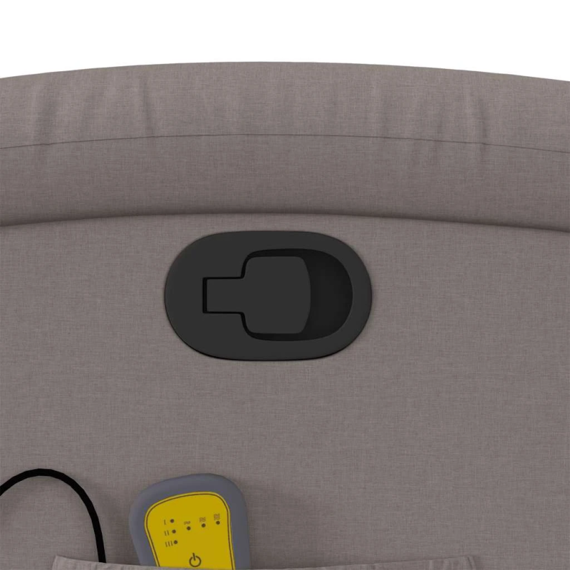 vidaXL masāžas krēsls, atgāžams, pelēkbrūns audums