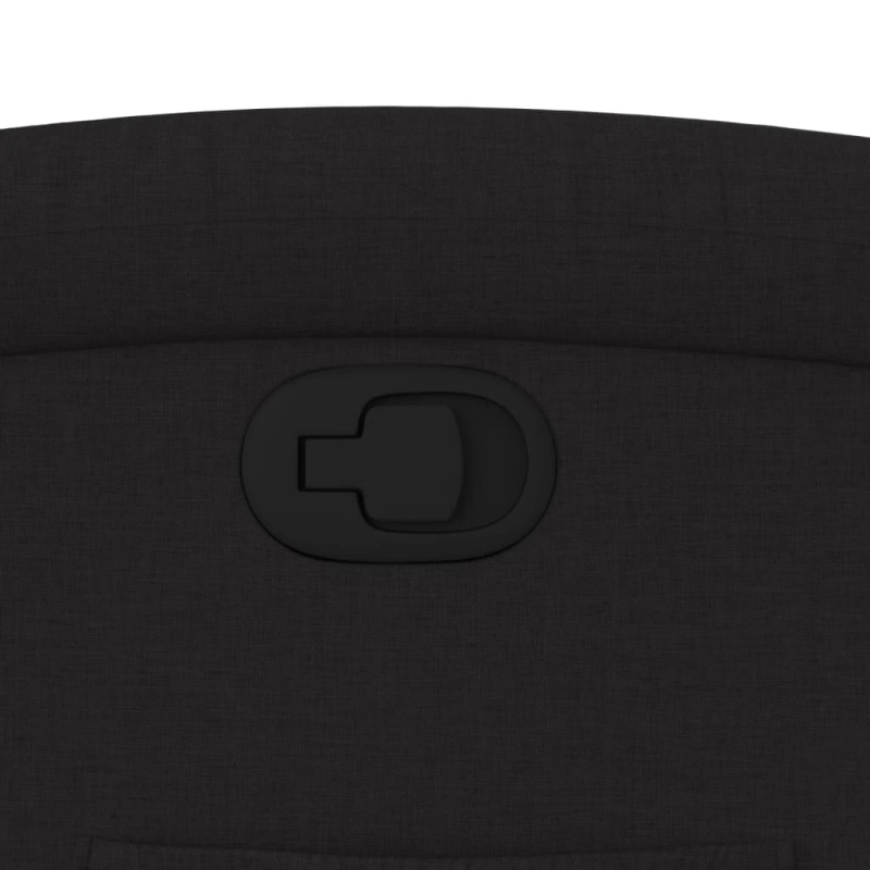 vidaXL atpūtas krēsls, atgāžams, melns audums