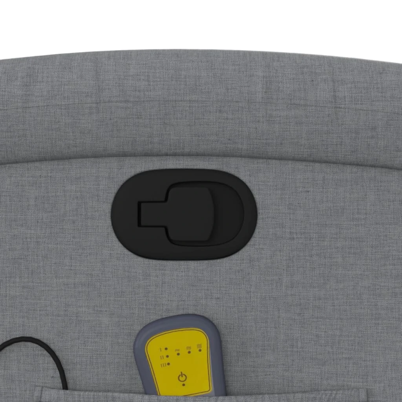 vidaXL masāžas krēsls, atgāžams, gaiši pelēks audums