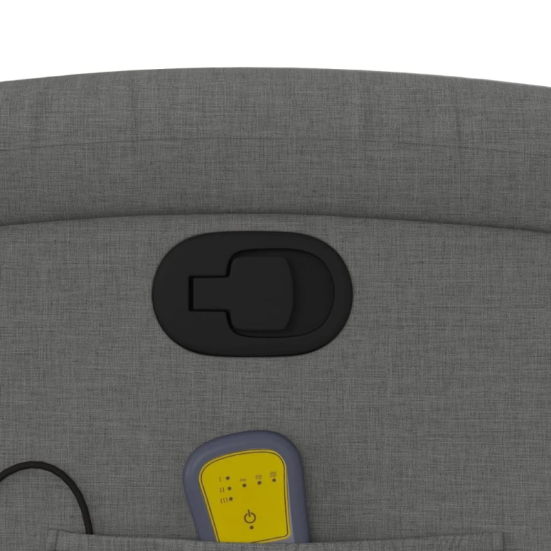 vidaXL masāžas krēsls, atgāžams, tumši pelēks audums