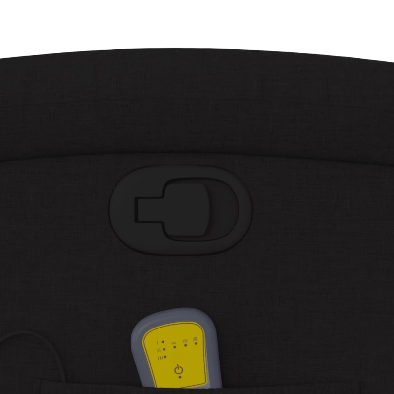 vidaXL masāžas krēsls, atgāžams, melns audums