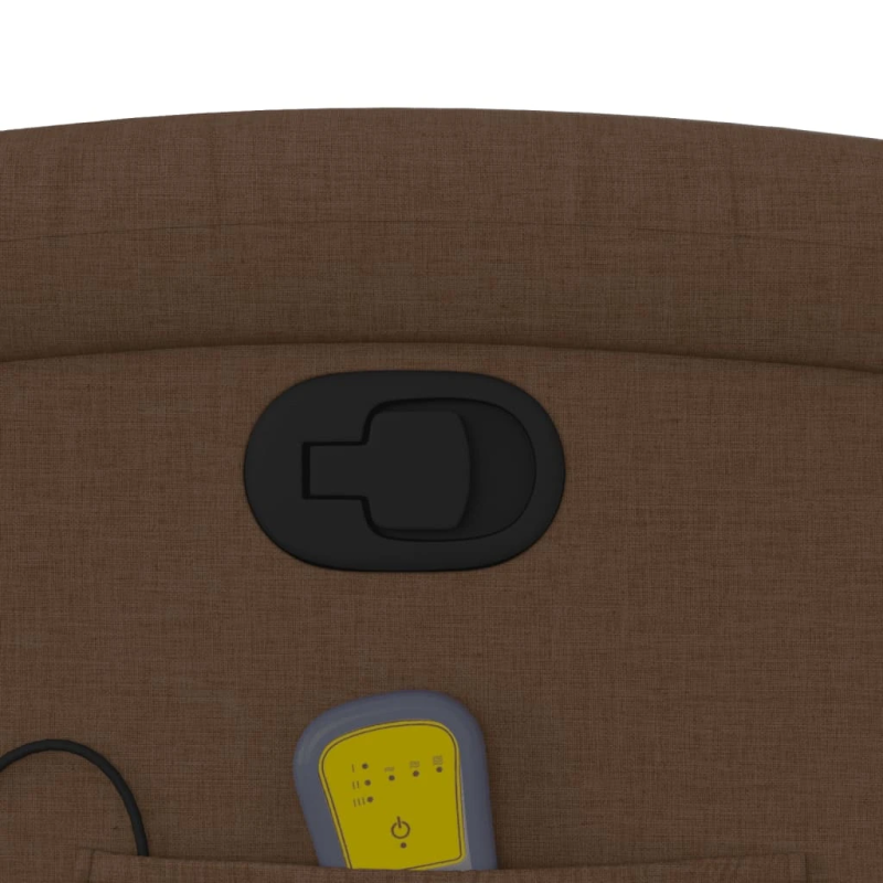 vidaXL masāžas krēsls, atgāžams, brūns audums