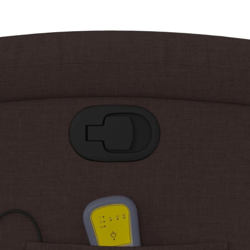 vidaXL masāžas krēsls, atgāžams, tumši brūns audums