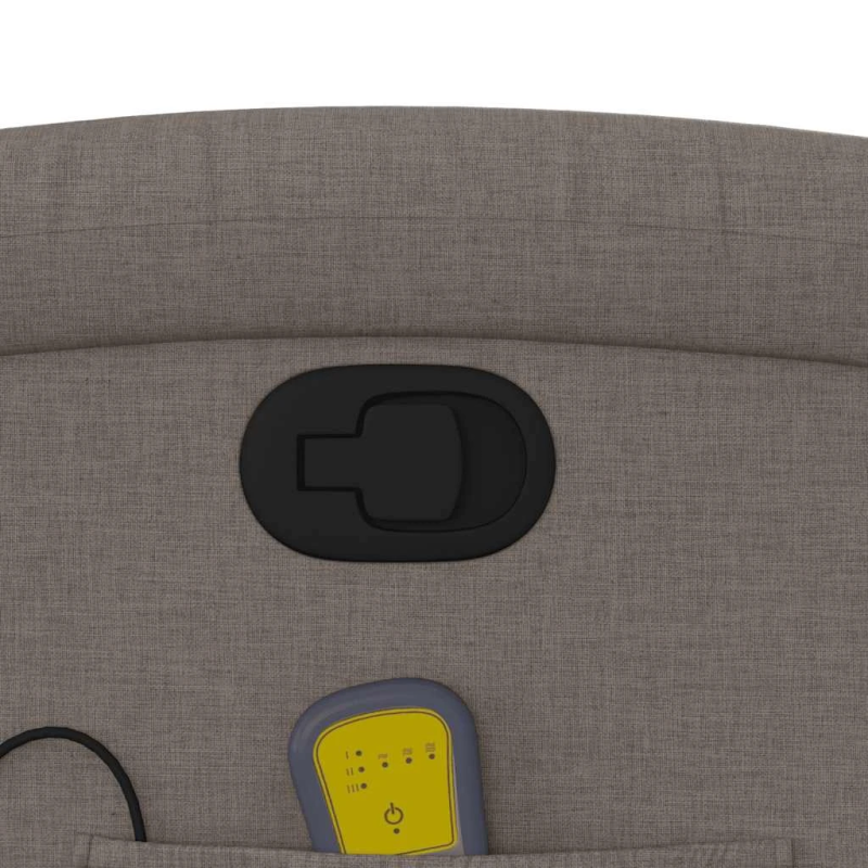 vidaXL masāžas krēsls, atgāžams, pelēkbrūns audums