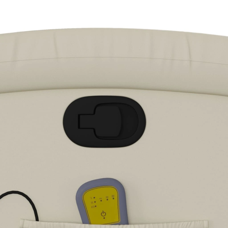 vidaXL masāžas krēsls, atgāžams, krēmkrāsas mākslīgā āda