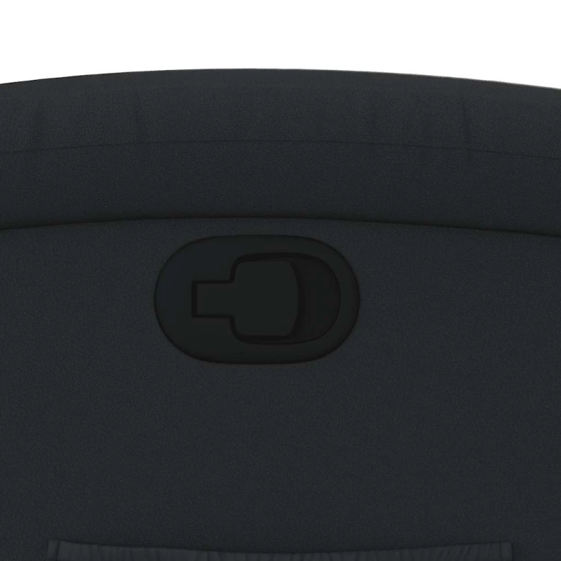 vidaXL atpūtas krēsls, melna, īsta āda