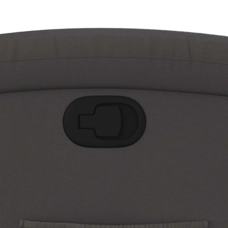 vidaXL atpūtas krēsls, atgāžams, pelēka dabīgā āda