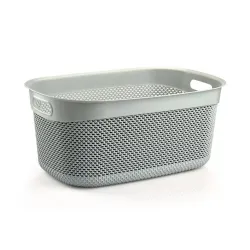 Veļas grozs DROP 33 l. pelēks. 55x36x25 cm