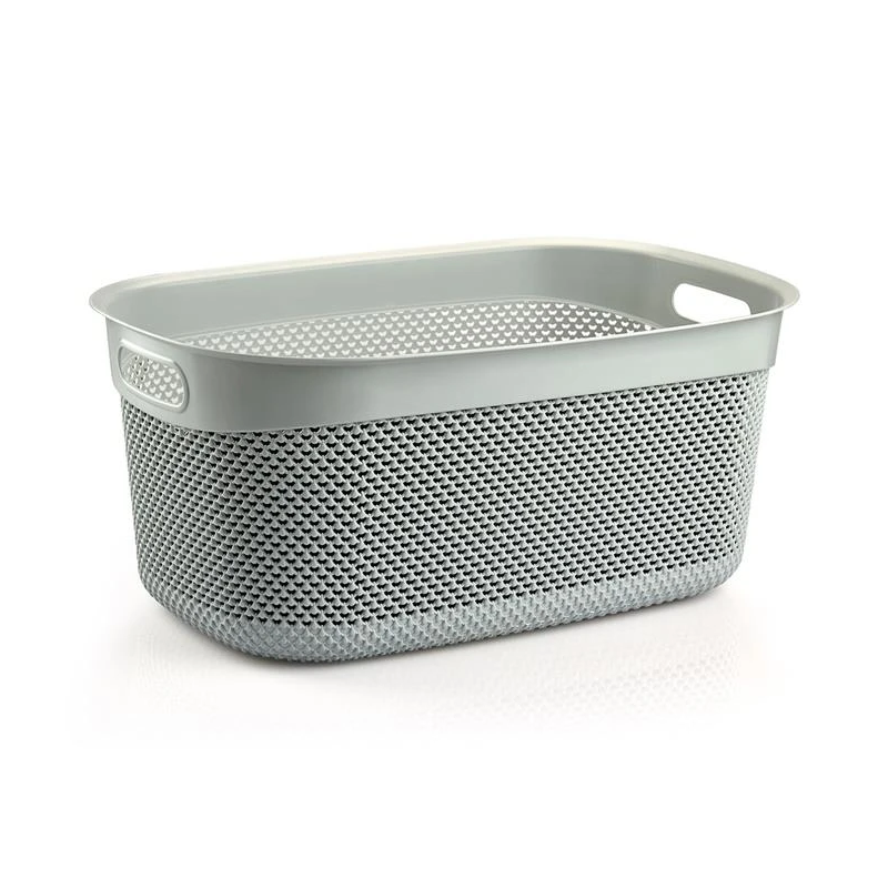 Veļas grozs DROP 33 l. pelēks. 55x36x25 cm