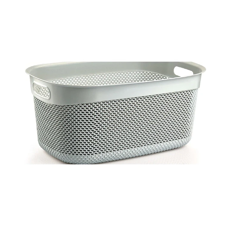 Veļas grozs DROP 33 l. pelēks. 55x36x25 cm