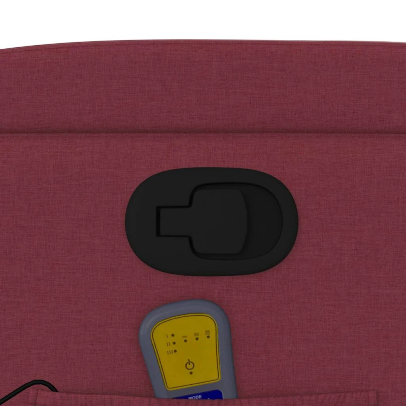 vidaXL masāžas krēsls, atgāžams, vīnsarkans audums