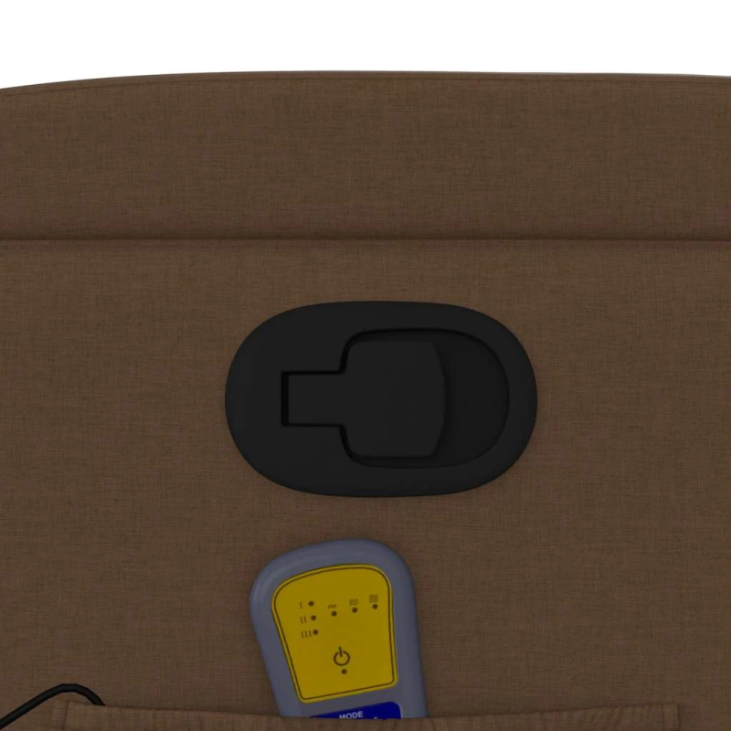 vidaXL masāžas krēsls, atgāžams, brūns audums