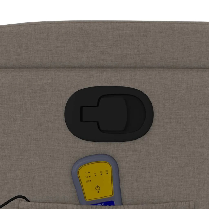 vidaXL masāžas krēsls, pelēkbrūns audums