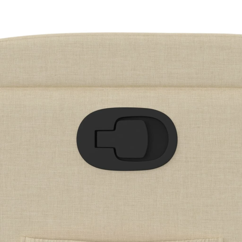 vidaXL atpūtas krēsls, atgāžams, krēmkrāsas audums