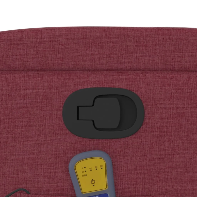 vidaXL masāžas krēsls, atgāžams, vīnsarkans audums