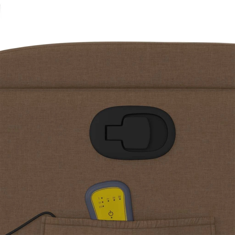 vidaXL masāžas krēsls, atgāžams, brūns audums