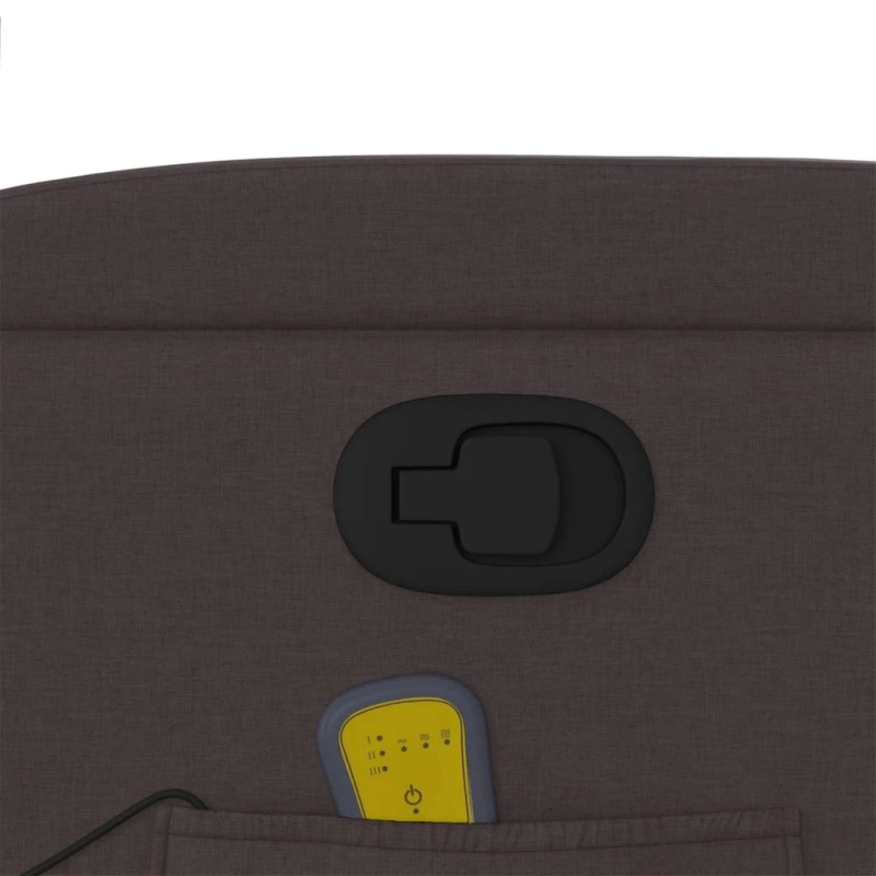 vidaXL masāžas krēsls, atgāžams, tumši brūns audums