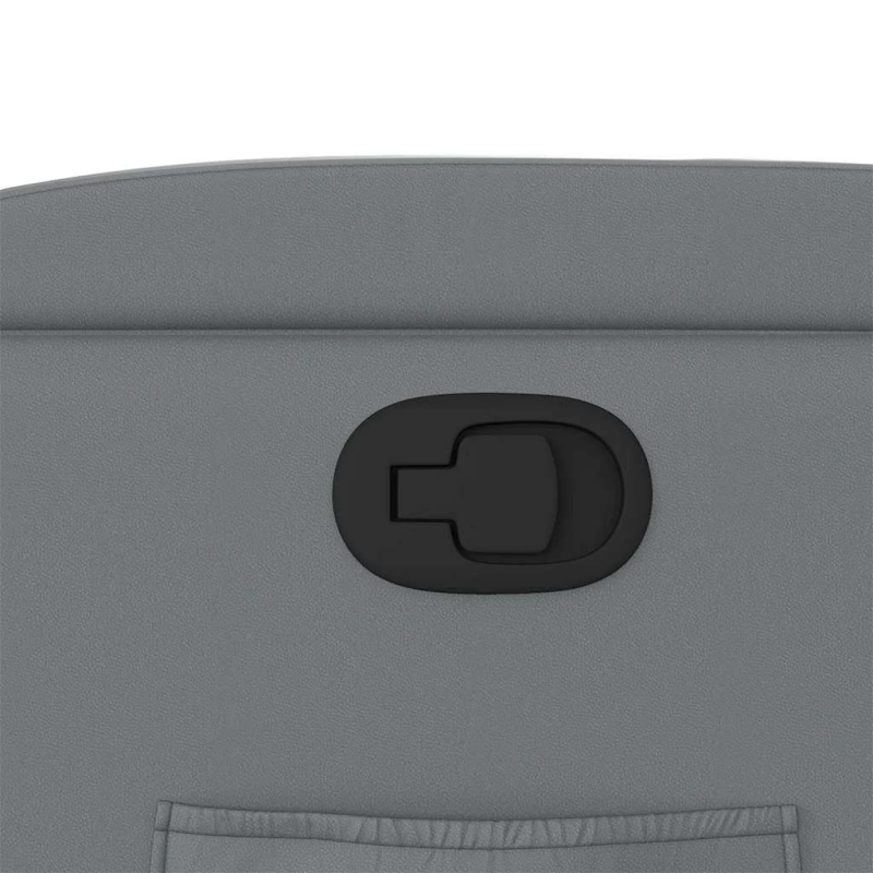 vidaXL atpūtas krēsls, atgāžams, pelēka mākslīgā āda