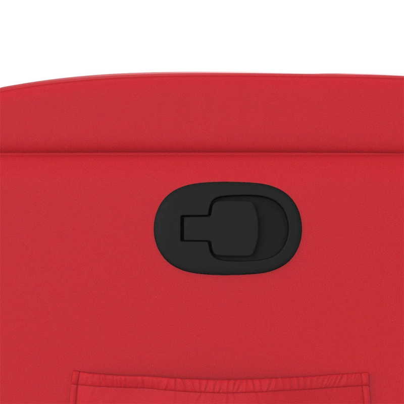 vidaXL atpūtas krēsls, atgāžams, sarkana mākslīgā āda