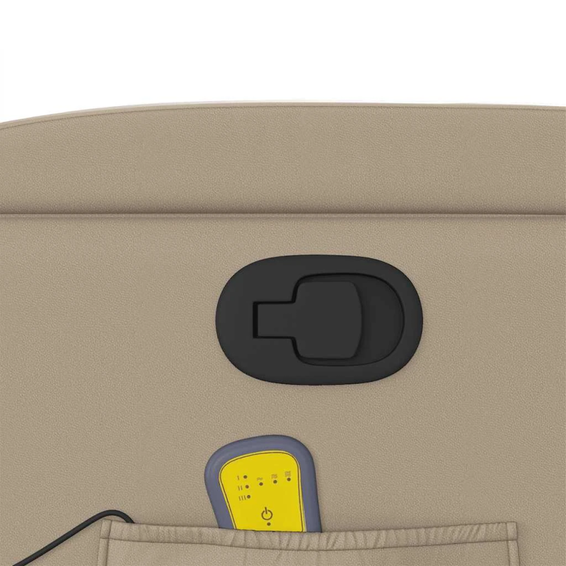 vidaXL masāžas krēsls, atgāžams, kapučīno krāsas mākslīgā āda