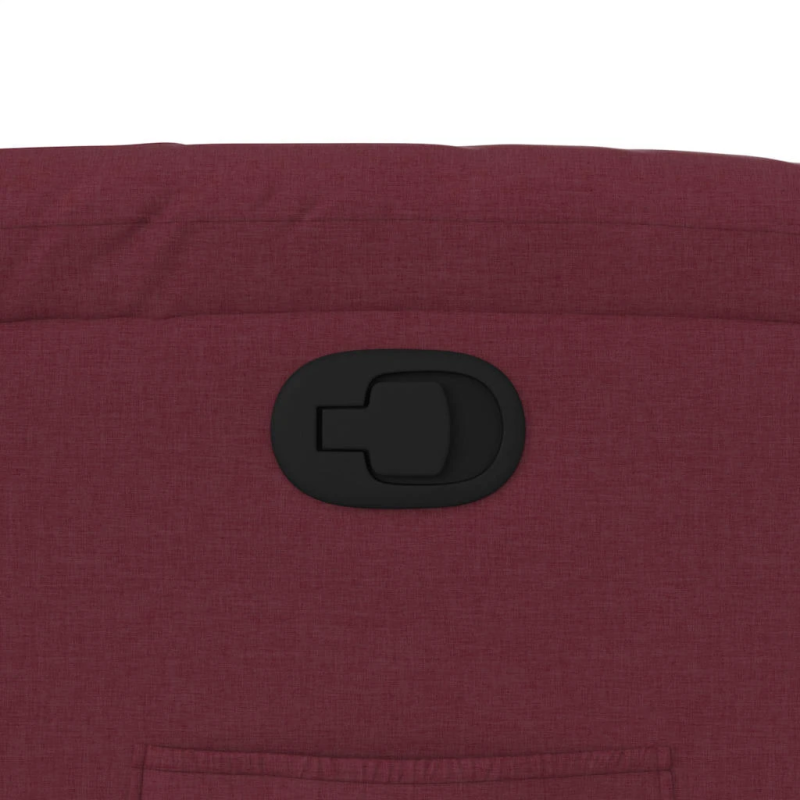 vidaXL atpūtas krēsls, atgāžams, vīnsarkans audums